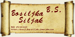 Bosiljka Šiljak vizit kartica